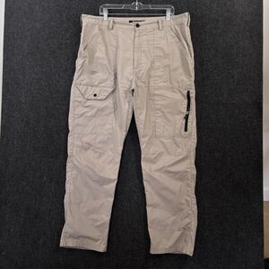 Rohan Cargo Pants Men's 40x30 Khaki Hiking UPF 40+ Zip Pockets Utility